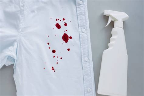 fake blood on dark clothes - blood on a dirty shirt.